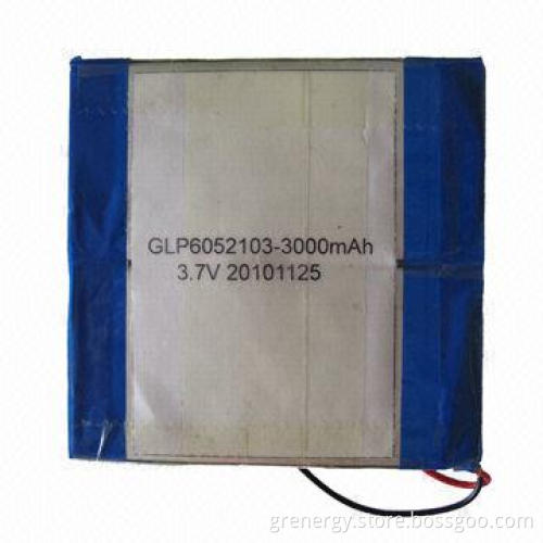 3.7V 3000mAh Lithium-ion Polymer Battery, Suitable for GPS, Video Players, Tablet PCs